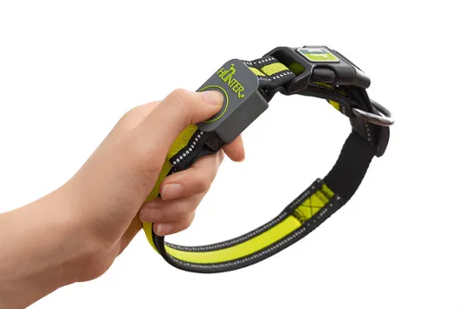HUNTER LED Leuchthalsband gelb 50-55 cm