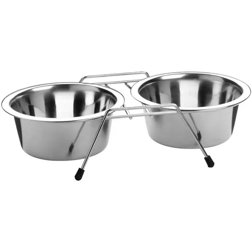HUNTER Edelstahl Doppel Futternapf 0.85 Liter