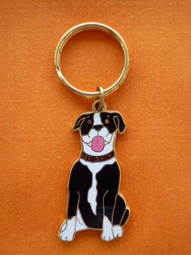Schlüsselanhänger Bull Terrier Emailliert ca. 5cm