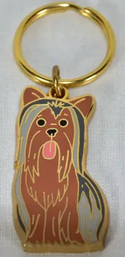 Schlüsselanhänger Yorkshire Terrier Emailliert ca. 5 cm