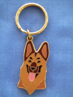 Schlüsselanhänger Deutscher Schäfer Emailliert ca. 5 cm