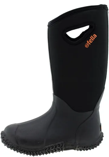 FELLA Damen Stiefel Hoch 42 schwarz mit Gartensohle