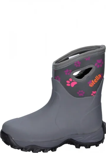 FELLA Damenstiefel Pawwalker halbhoch grey Pfötchen