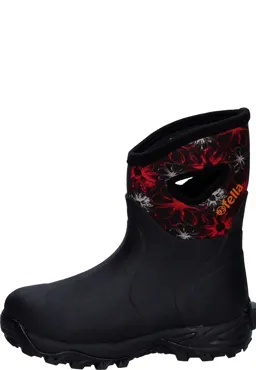 FELLA Damen Stiefel Annie Halbhoch black red