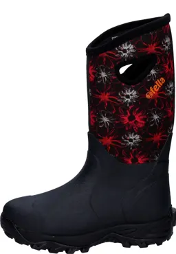 FELLA Damen Stiefel Annie Hoch black red