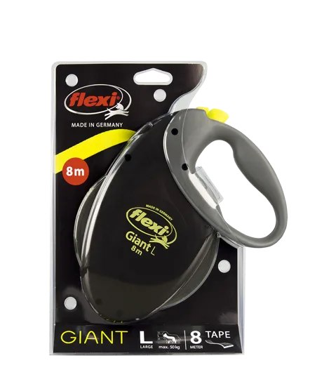 Flexi Hundeleine Giant L 8m Gurt neon  bis 50 kg