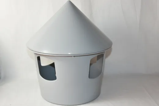 Futterampel für Tauben und Zwerghühner grau Ø 25 cm