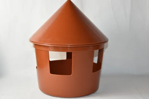 Futterampel für Tauben und Zwerghühner braun Ø 25 cm