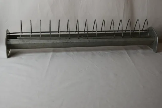 Futtertrog Metall verzinkt ca. 50 cm für Hühner