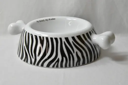 BELLOMANIA Hundefutternapf Zebra Keramik 0.75 Liter