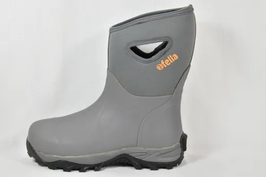 FELLA Herrenstiefel Halbhoch grau mit Cross Sohle 43 entspricht Grösse 42 normaler Schuhgrösse