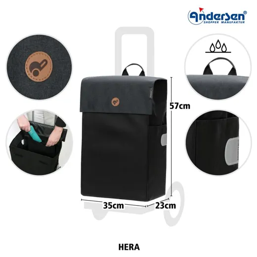 ANDERSEN Shopper Tasche HERA schwarz