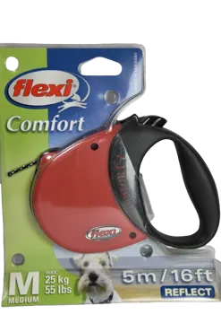 FLEXI Hundeleine Comfort M rot 5 m bis max. 25 kg
