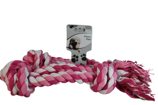 Hundespielzeug Hand Spieltau pink