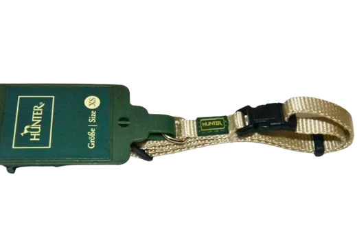HUNTER  Hundehalsband Vario Basic Nylon XS beige