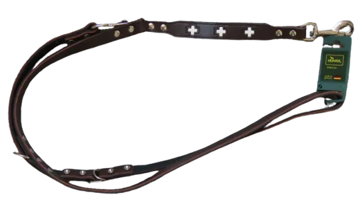 HUNTER Leder Führleine Verstellbar Swiss Dunkelbraun