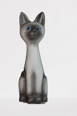 Katze stehend creme grau 25 cm