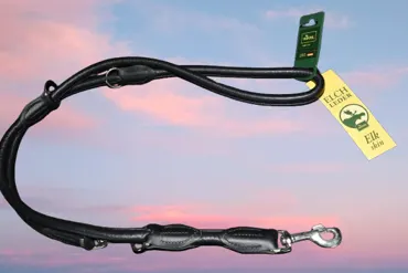 HUNTER Verstellbare Hundeleine Elchleder schwarz