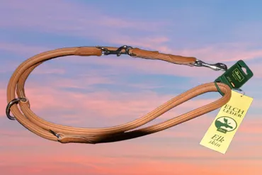 HUNTER Verstellbare Hundeleine Elchleder cognac