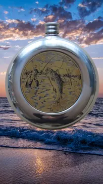 Flachmann mit Forelle