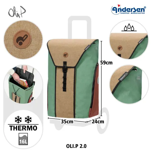 ANDERSEN Shopper Tasche Oli P 2.0 beige