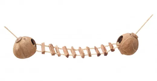 Kokos Kugelhäuser mit Strickleiter für Hamster und Mäuse