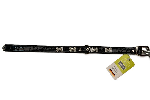 Hunter Hundehalsband Art Kroko black L