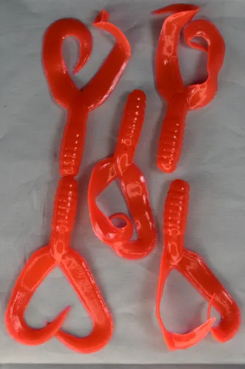 Twister Fluo Doppelschwanz L rot 5 Stück | schneider-online24.ch